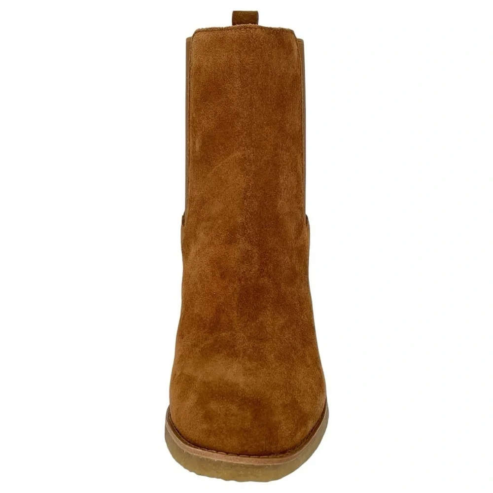 Lauren Ralph Lauren Marianna Tan Suede Leather Womens Ankle Boots Size 9.5M - Picture 6 of 14
